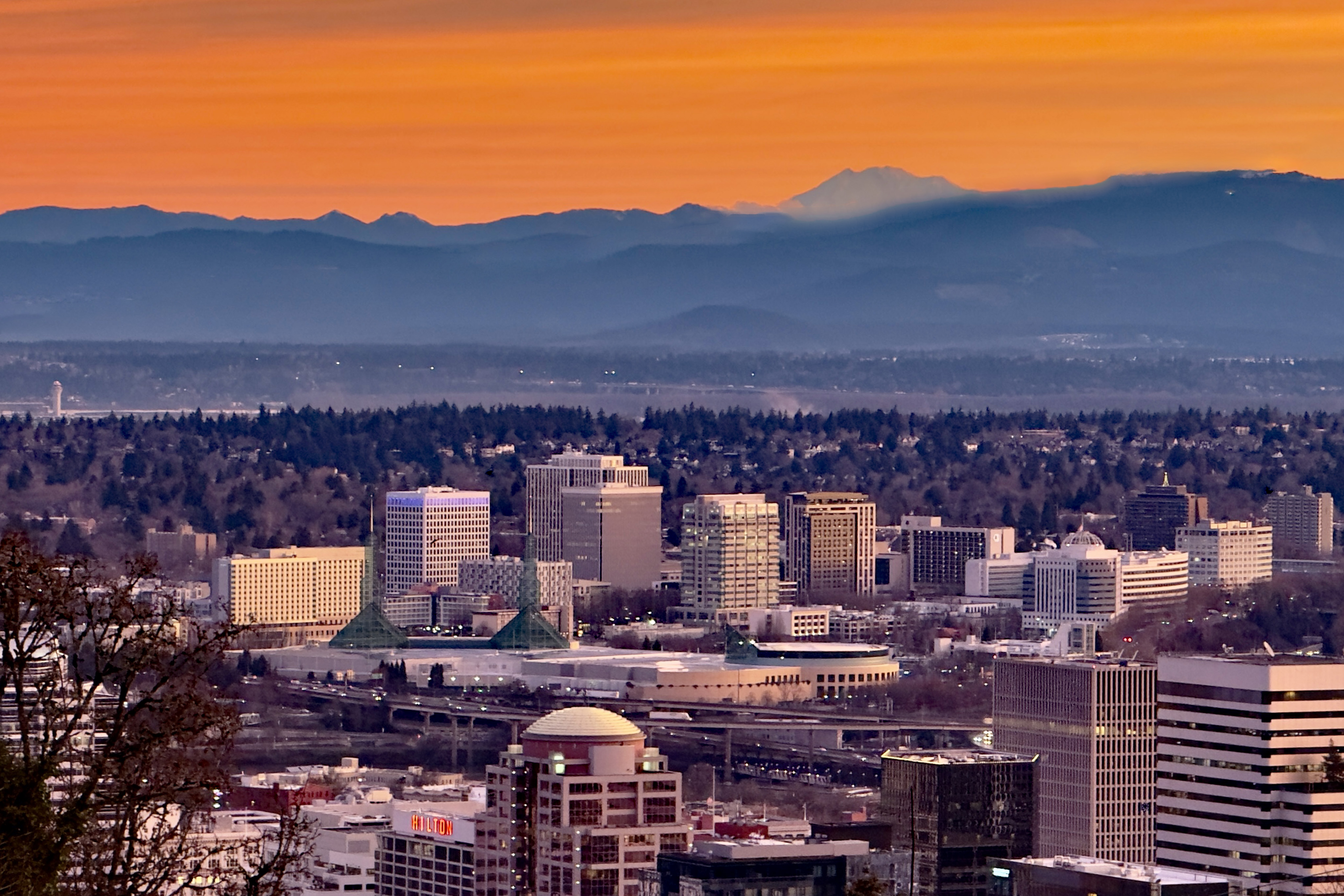 Sunrise over Portland